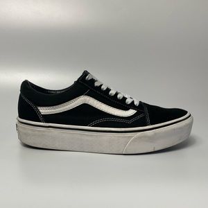Vans Old Skool Platform Skate Shoe Sneakers - Black Women’s Sz 7.5